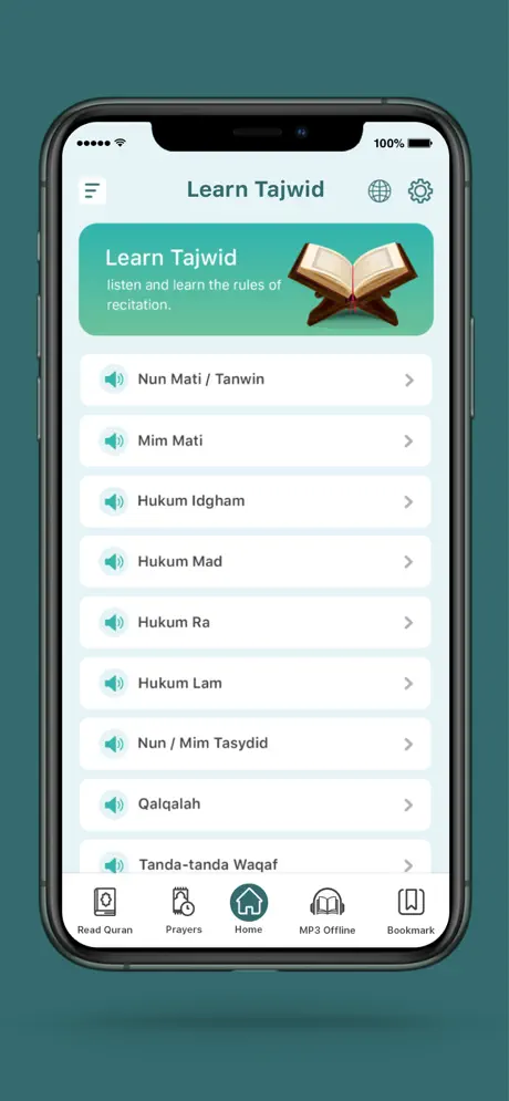 Al Quran - Surah List with translations and voiceover